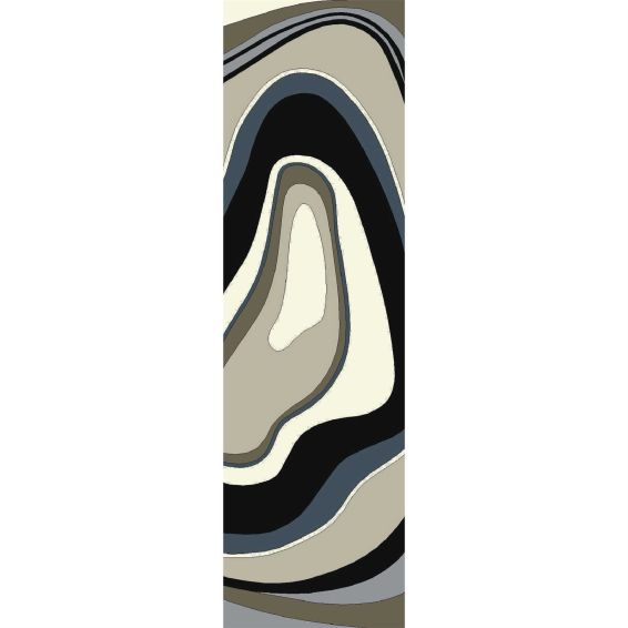 Habitat Aura Outdoor Abstract Runner Rugs Grey 477304