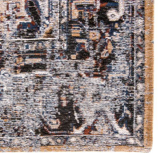 Louis De Poortere Antiquarian Antique Heriz Rugs 8707 in Divan Blue