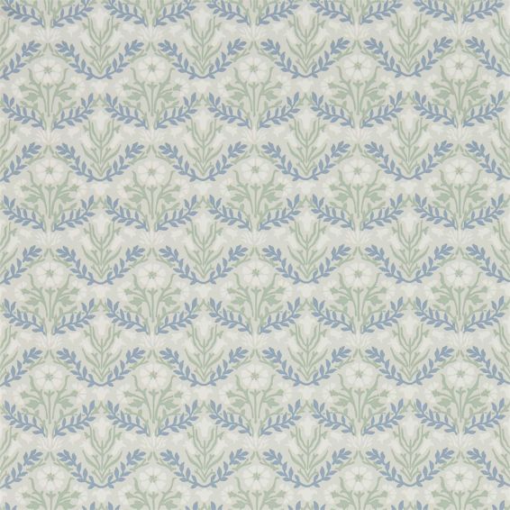 Morris Bellflowers 216435 by Morris & Co in Grey Fennel White