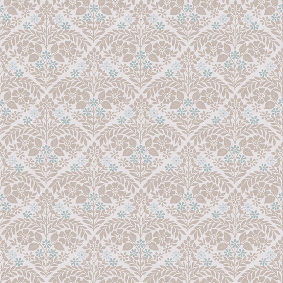 Margam Floral Wallpaper 118490 by Laura Ashley in Dove Grey