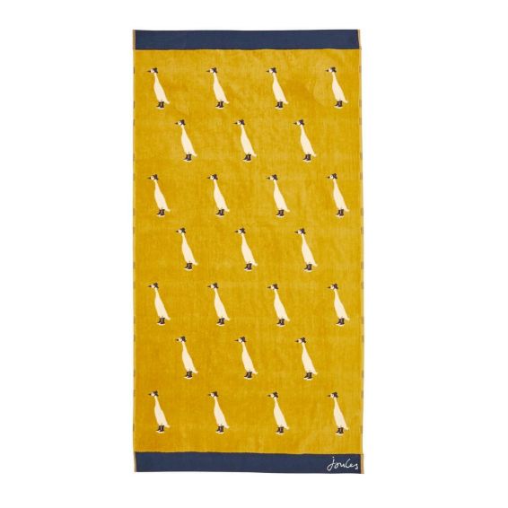 Delia Duck Cotton Towels by Joules in Antique Gold