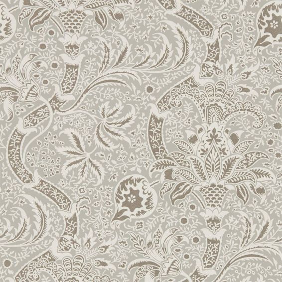 Indian Wallpaper 216444 by Morris & Co in Grey Pewter