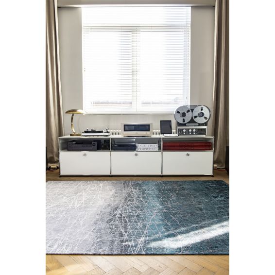 Louis De Poortere Modern Mad Men Fahrenheit Rug 8877 Polar Vortex