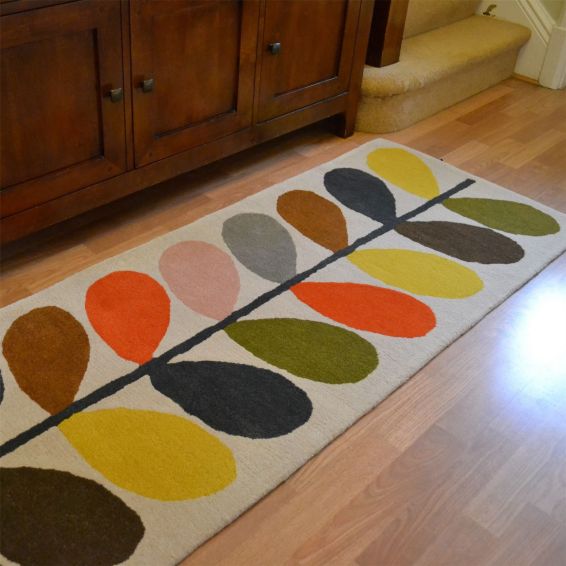 Classic Stem Hallway Runner Rugs in 59505 Multi by Orla Kiely