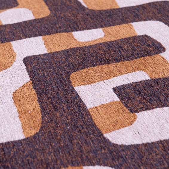 Louis De Poortere Designer Kuba Rugs in 9335 Bison Brown