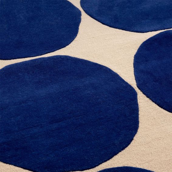 Isot Kivet Wool Geometric Rugs 132508 by Marimekko in Blue