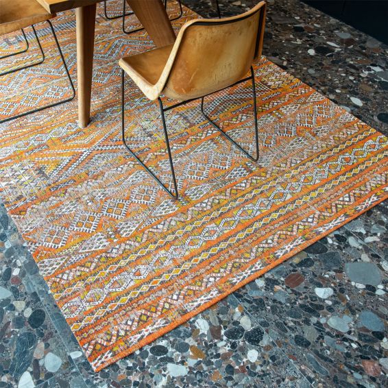 Louis De Poortere Designer Kilim Rugs in 9111 Riad Orange