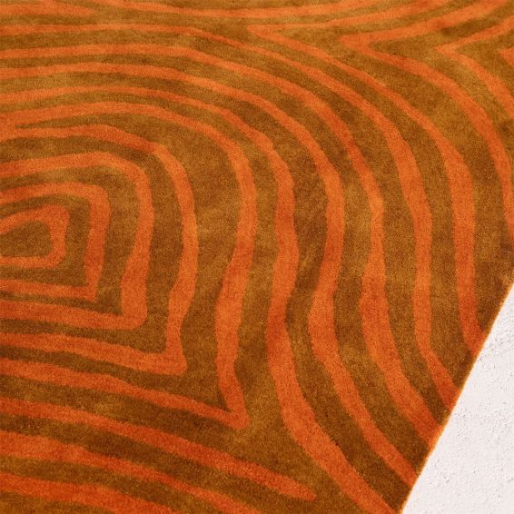 Decor Groove Rugs 097703 by Brink and Campman in Burnt Orange