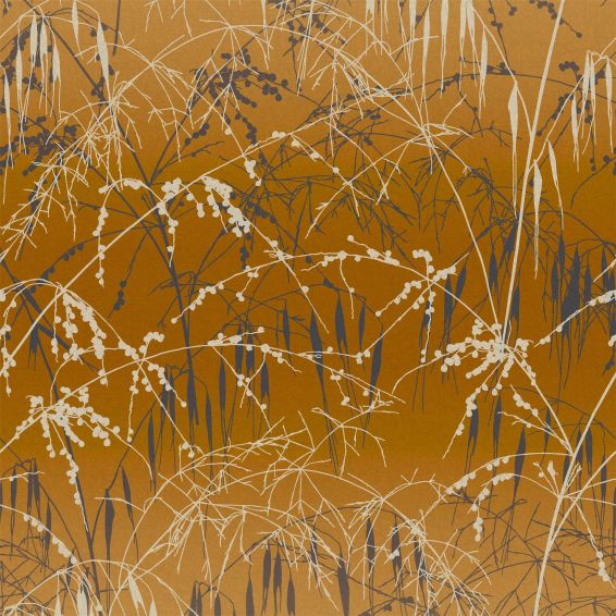 Meadow Grass Wallpaper 120405 by Clarissa Hulse in Yellow Ochre Soft Gold