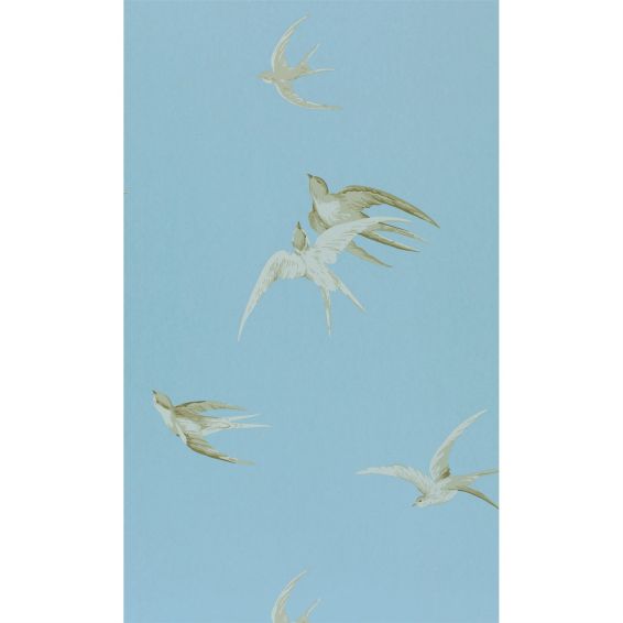 Swallows Wallpaper 103 by Sanderson in Wedgewood Blue