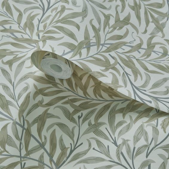 Willow Boughs Wallpaper W0172/03 by Clarke & Clarke in Linen