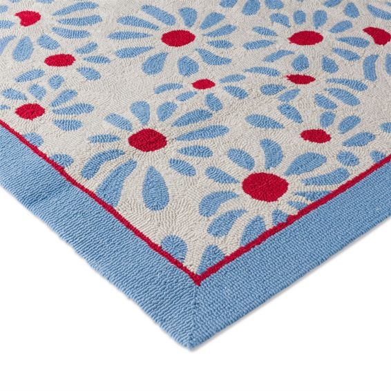 Thorncliff Daisy 480308 Indoor Outdoor Rug by Laura Ashley in Poppy Red