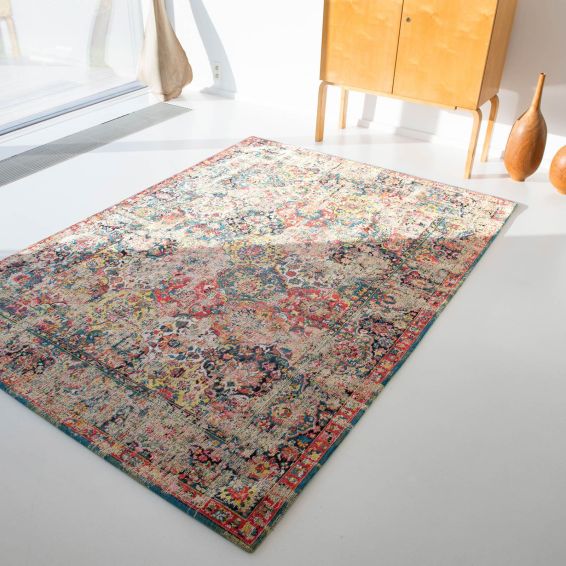 Louis De Poortere Antiquarian Antique Bakthiari Rugs 8712 in Janissary Multi