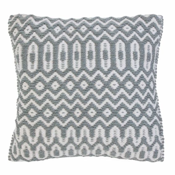 Halsey Geometric Outdoor Cushion in Duck Egg Blue