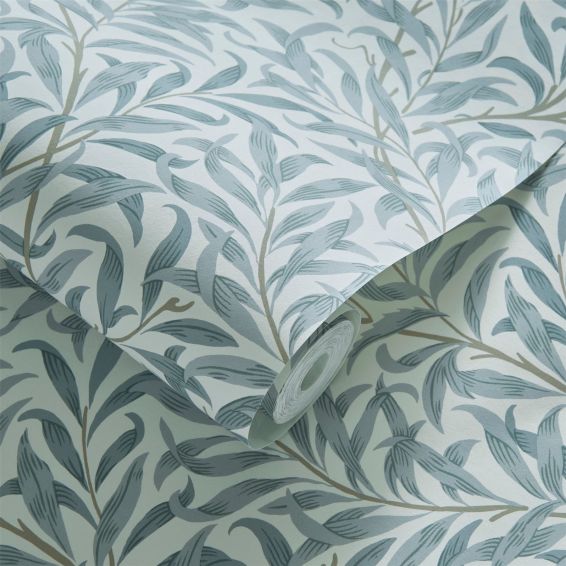 Willow Boughs Wallpaper W0172/04 by Clarke & Clarke in Mineral Blue