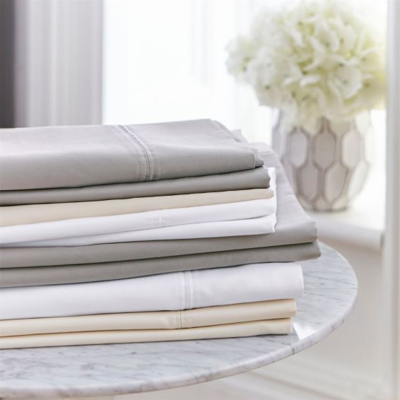 Plain Oxford Pillowcase By Bedeck of Belfast in Chalk Cream