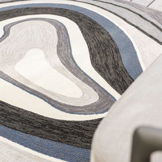 Habitat Aura Outdoor Abstract Shape Rugs Grey 477304