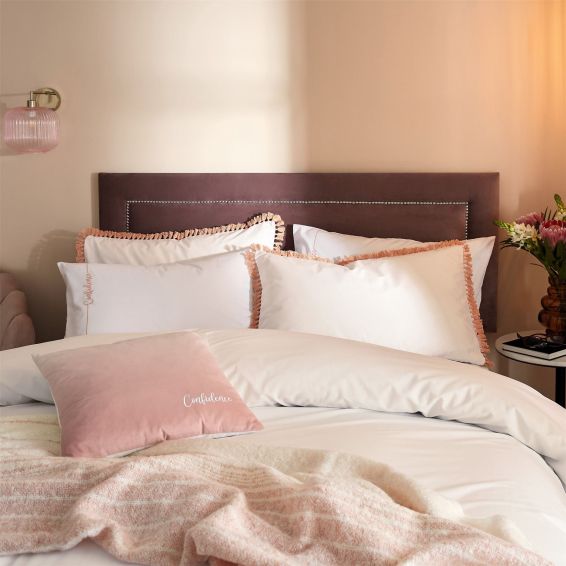 Confidence Fringed Bedding by Katie Piper in Grapefruit