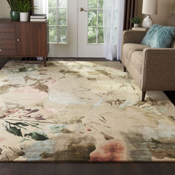 Prismatic Modern Abstract Rugs in PRS15 Beige Multi by Nourison