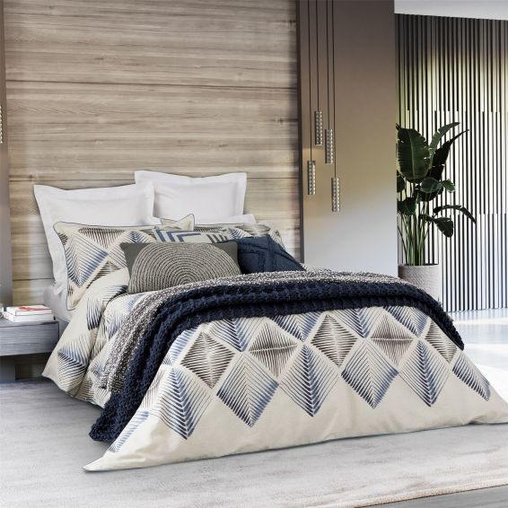 Kaimana Cotton Bedding by Nicole Scherzinger in Orion Blue