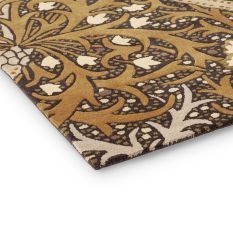 Seaweed Floral Rugs 127006 in Charcoal Mustard By William Morris