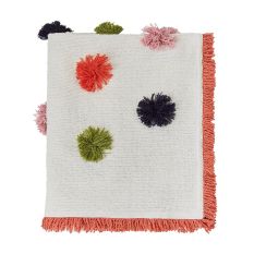 Early Riser Pom Pom Woven Throw by Joules in Multi