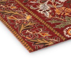 Wilhelmina Floral Rugs 127400 in Russet by William Morris