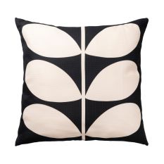 Solid Stem Botanical Indoor Outdoor Cushion By Orla Kiely in Black