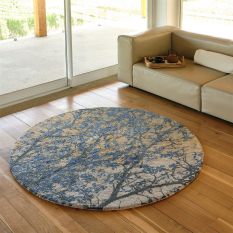 Avril 840 Tree Circle Bath Mat in Gold by Designer Abyss & Habidecor