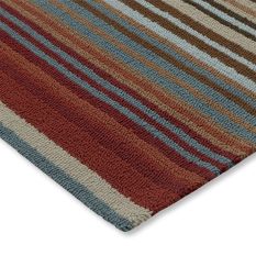 Spectro Stripes Indoor Outdoor Rugs 442103 in Sedonia Rust