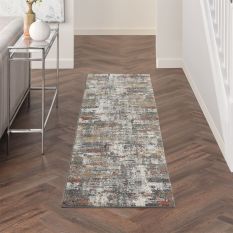 Tangra TNR02 Runner Rug by Nourison in Grey Multicolour