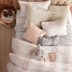 Cut Geo Bedding and Pillowcase By Peri Home Lilac Purple