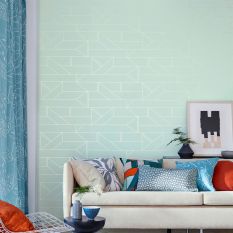 Barbican Geometric Wallpaper 112013 by Scion in Mint Green