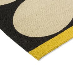 Giant Sixties Stem Indoor Outdoor Rug 463705 by Orla Kiely in Noir Black