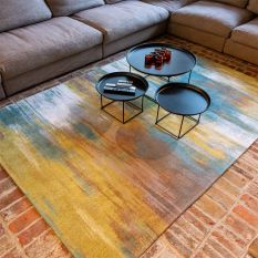 Louis De Poortere Designer Monetti Rugs in 9118 Nenuphar Bronze