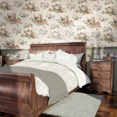 Rosemore Floral Wallpaper 114897 by Laura Ashley in Pale Sable Neutral