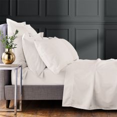 Plain Square Oxford Pillowcase By Bedeck of Belfast in Chalk Cream