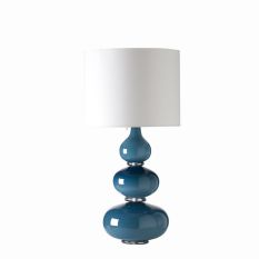 Aragoa Crystal Glass Lamp by William Yeoward in Midnight Blue