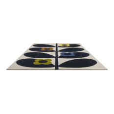 Wild Rose Fawn Wool Rugs 159605 by Designer Orla Kiely