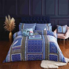 Lattice Windows Bedding by Sara Miller in Indigo Blue