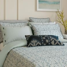 Dhaka Cushion by Bedeck of Belfast in Chambray Blue