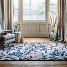 Artichoke Floral Rugs 127108 in Mineral By William Morris