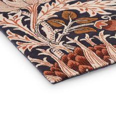 Artichoke Floral Rugs 127103 in Amber Charcoal By William Morris