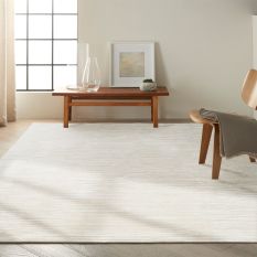 Calvin Klein Linear CK010 LNR01 Rugs in Ivory White