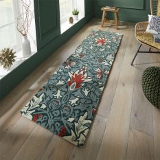 Snakeshead Runner Rugs 127207 in Thistle Russet by William Morris