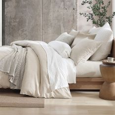 Dip Dye Ombre Cushion by DKNY in Linen Natural