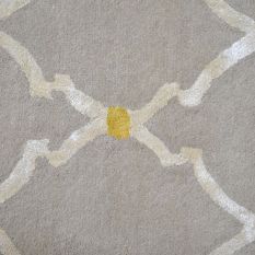 Empire Trellis Wool Runner Rugs in Stone 45501 by Sanderson