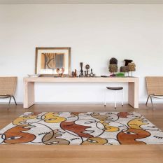 Louis De Poortere Designer Abstract Icon Rugs in 9222 Faces