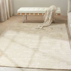 Calvin Klein Linear CK010 LNR01 Rugs in Ivory White