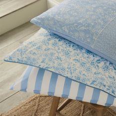 Arden Floral Cushion by Burleigh X Bedeck of Belfast in Light Blue